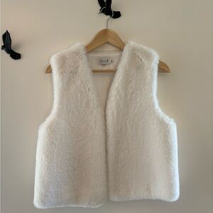 Molly Bracken White Faux Fur Vest